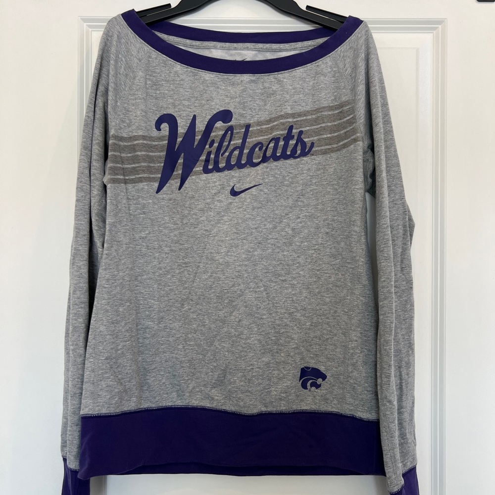 Nike Gray and Purple Wildcats Sweatshirt